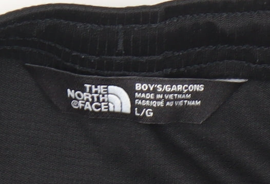 The North Face Boys Black L Athletic Shorts Quick Dry Polyester