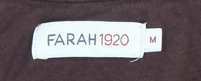 Farah 1920 Men's Brown Cotton Crew Neck Short Sleeve T-Shirt M