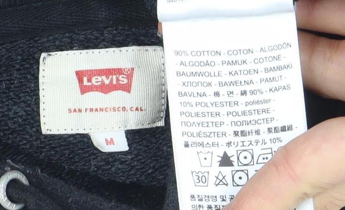 Levi's x Disney Men's Black Pullover Hoodie Size M Mickey Graphic