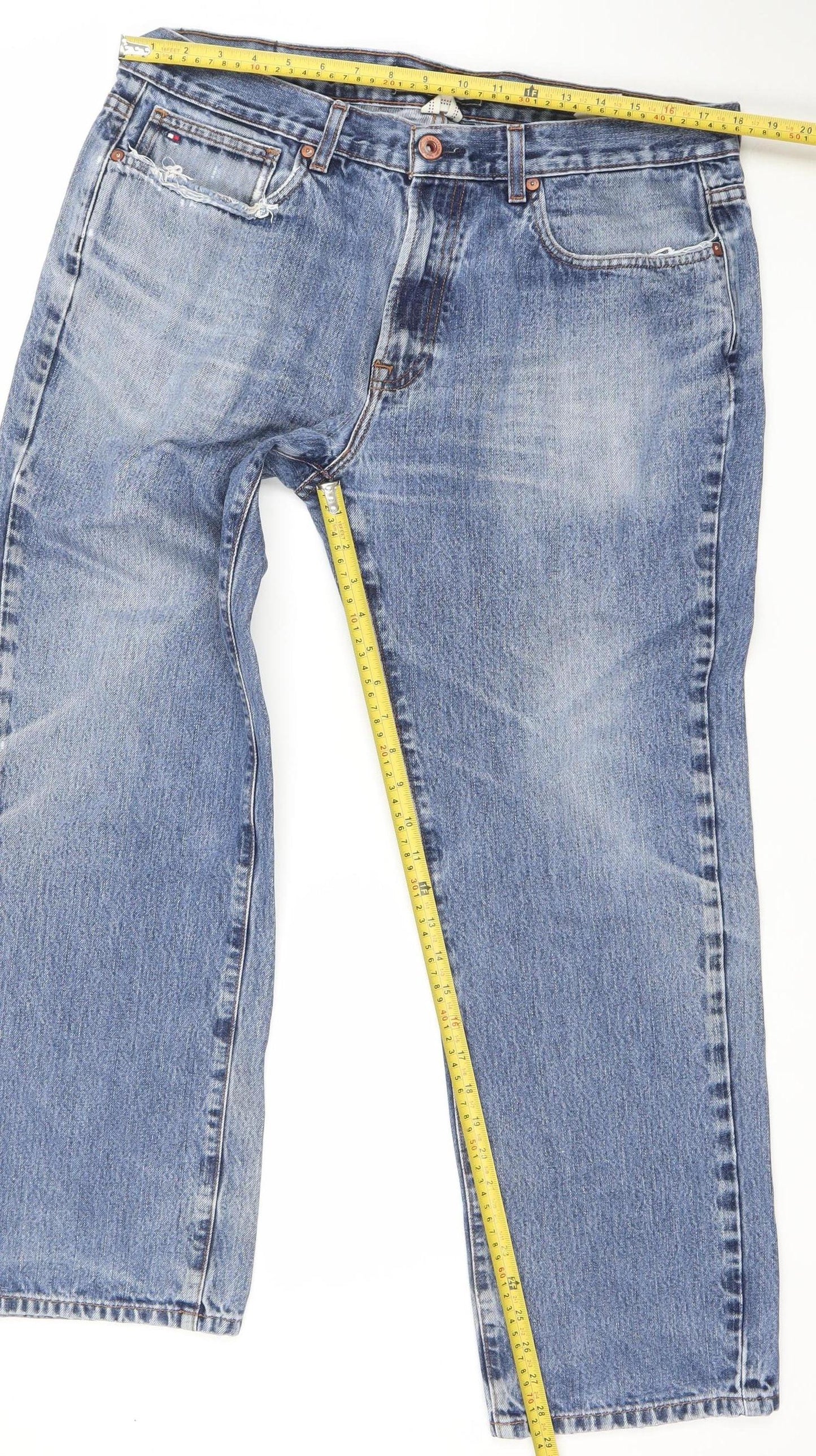 Tommy Hilfiger Men’s Blue Straight Leg Denim Jeans Size 36 Regular