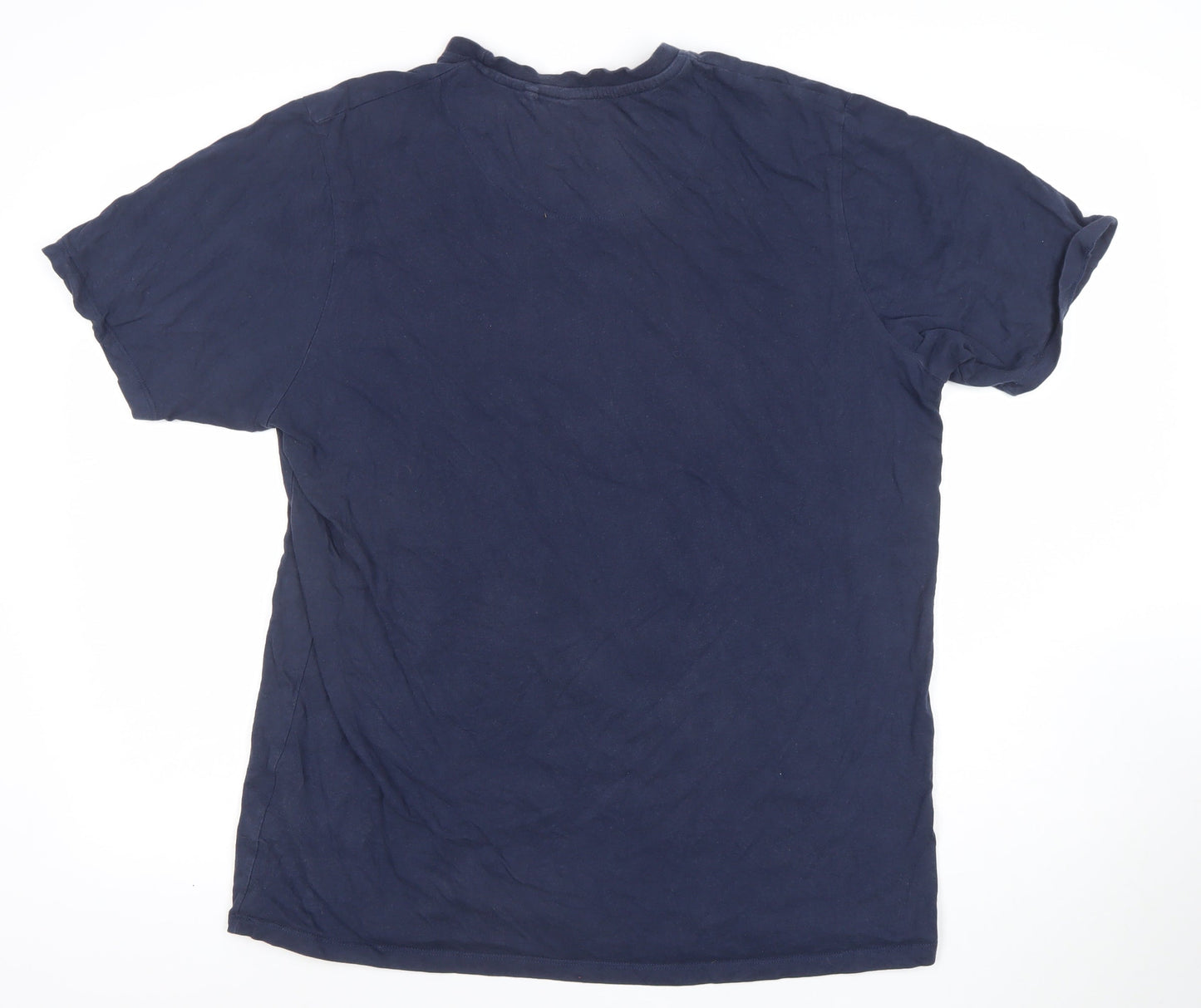 Diesel Men's Blue 2XL Cotton Crew Neck Short Sleeve T-Shirt