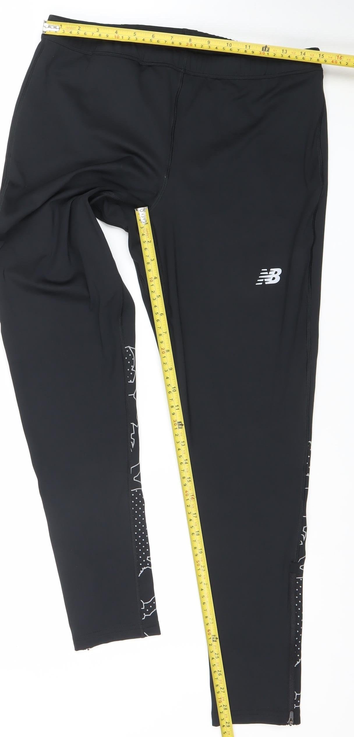 New Balance Womens Black XL Quick Dry Running Leggings