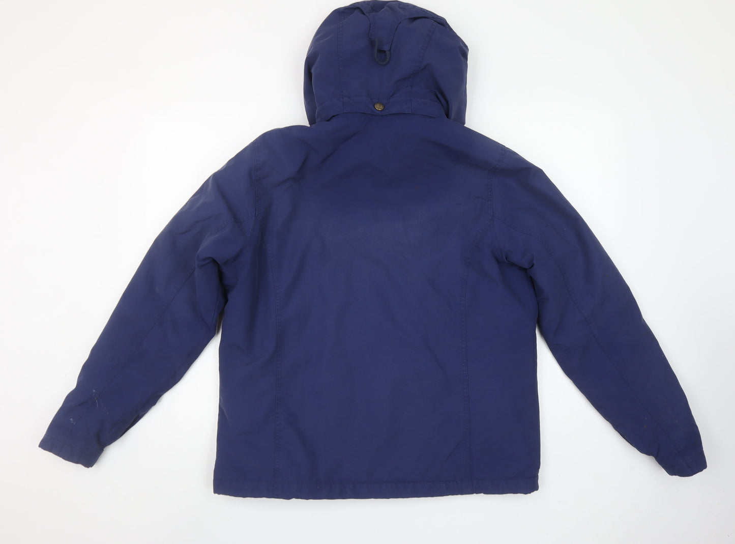 Lands' End Women's Blue Hooded Parka Jacket Size M Regular