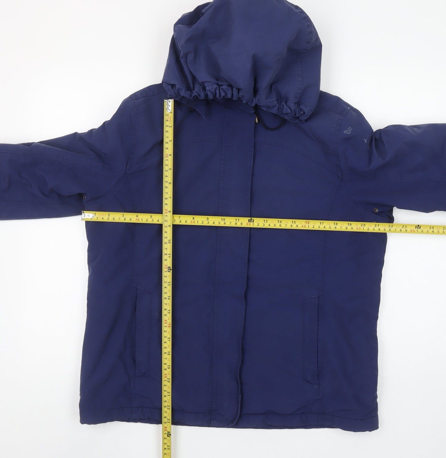 Lands' End Women's Blue Hooded Parka Jacket Size M Regular