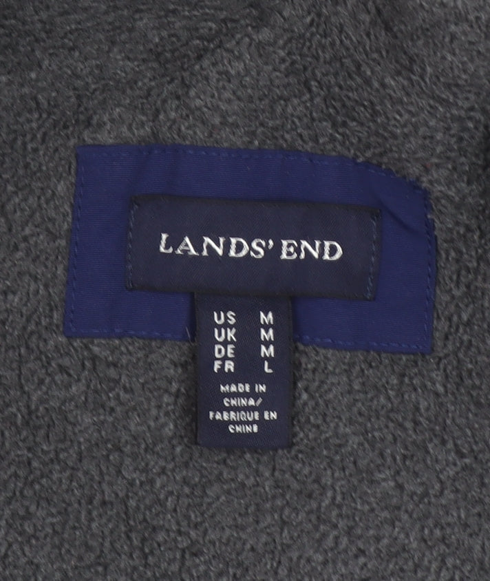 Lands' End Women's Blue Hooded Parka Jacket Size M Regular