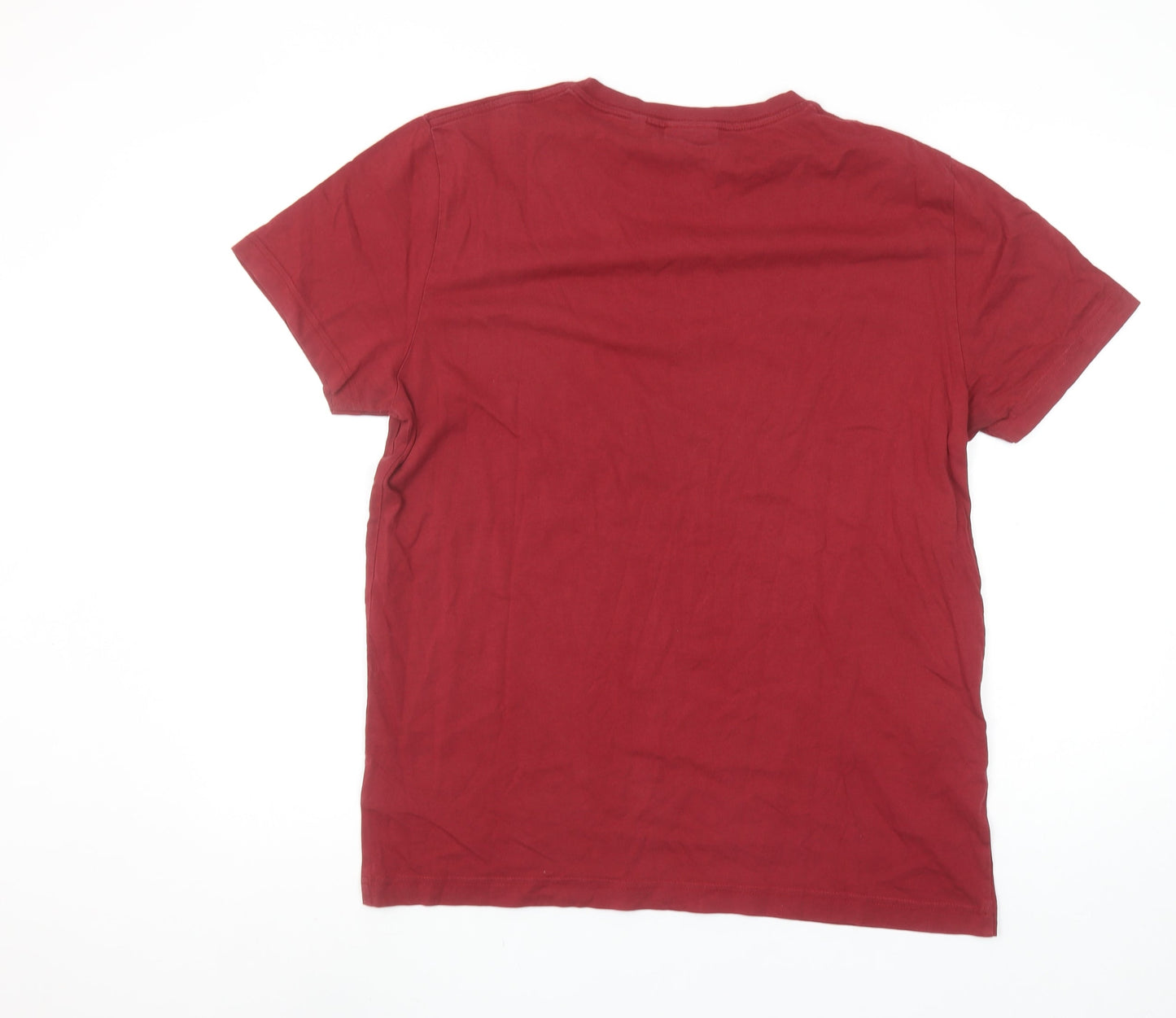GANT Men’s Red Cotton Crew Neck Short Sleeve T-Shirt Size L
