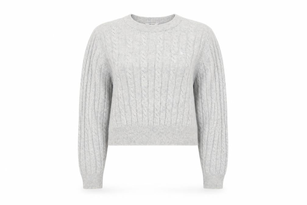 Womens UK 14 Regular Jack Wills Grey Pullover Cable-Knit