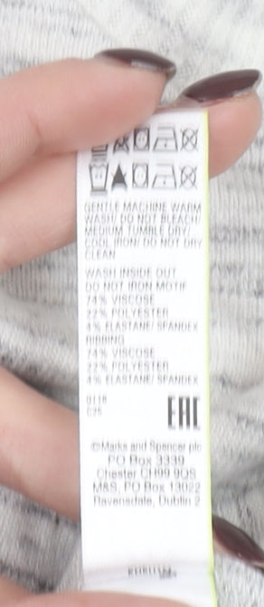 Marks and Spencer Women’s Grey Long Sleeve Relaxez-Vous T-Shirt Size 10