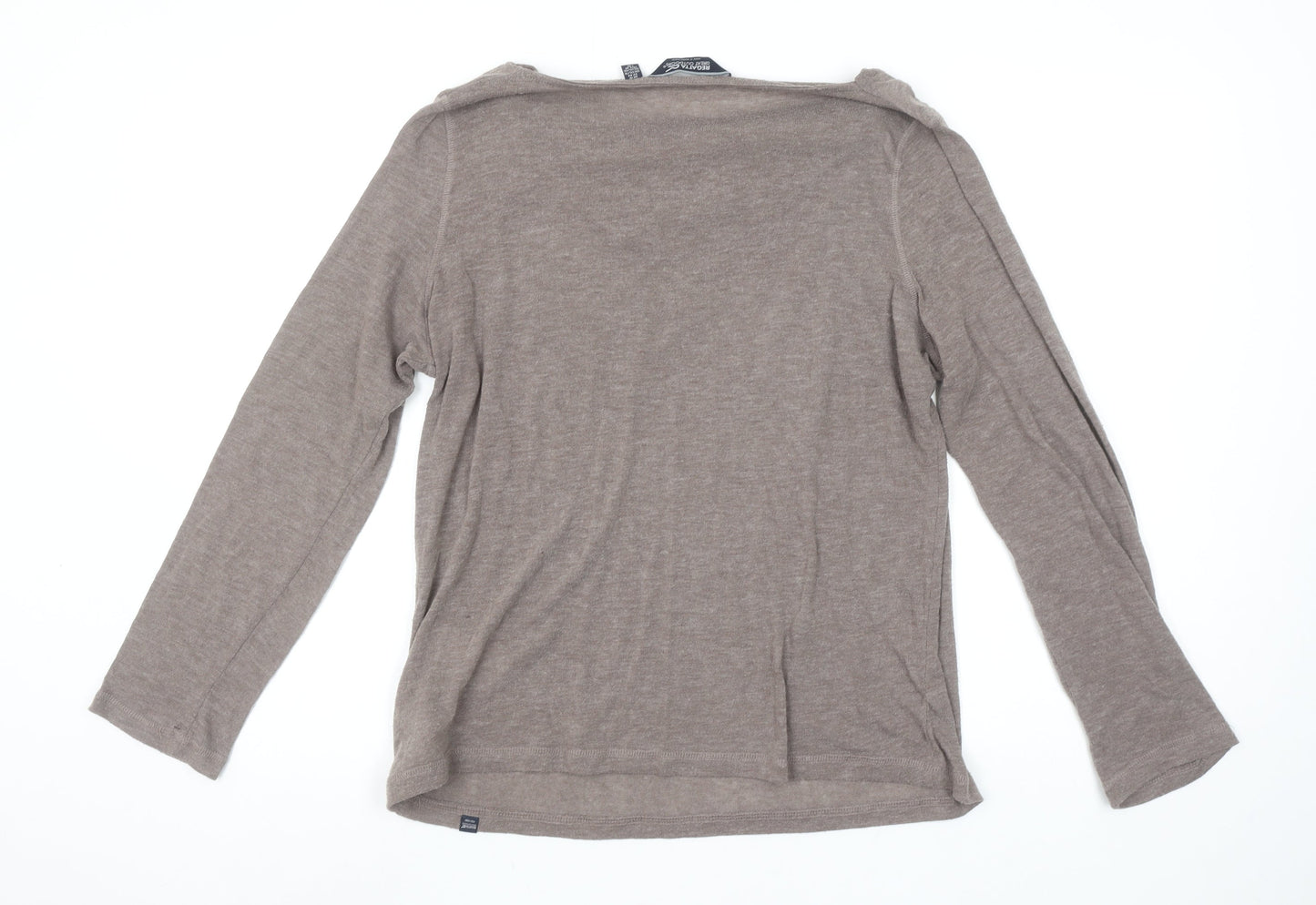 Regatta Womens Brown Long Sleeve Cowl Neck Jersey Blouse Size 18