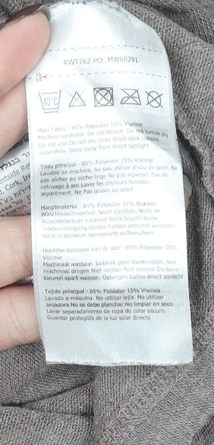 Regatta Womens Brown Long Sleeve Cowl Neck Jersey Blouse Size 18