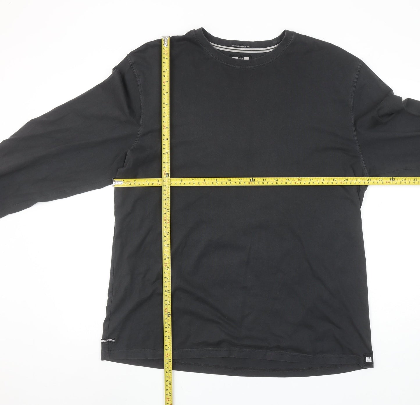 Weekend Offender Men's Black Long Sleeve Cotton Crew Neck T-Shirt XL