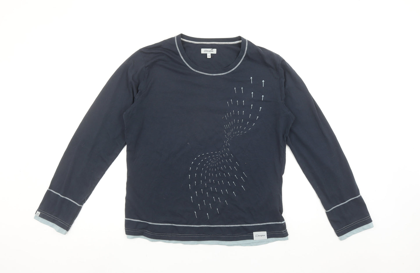 Berghaus Women's Blue Long Sleeve Crew Neck Outdoor T-Shirt Size 16