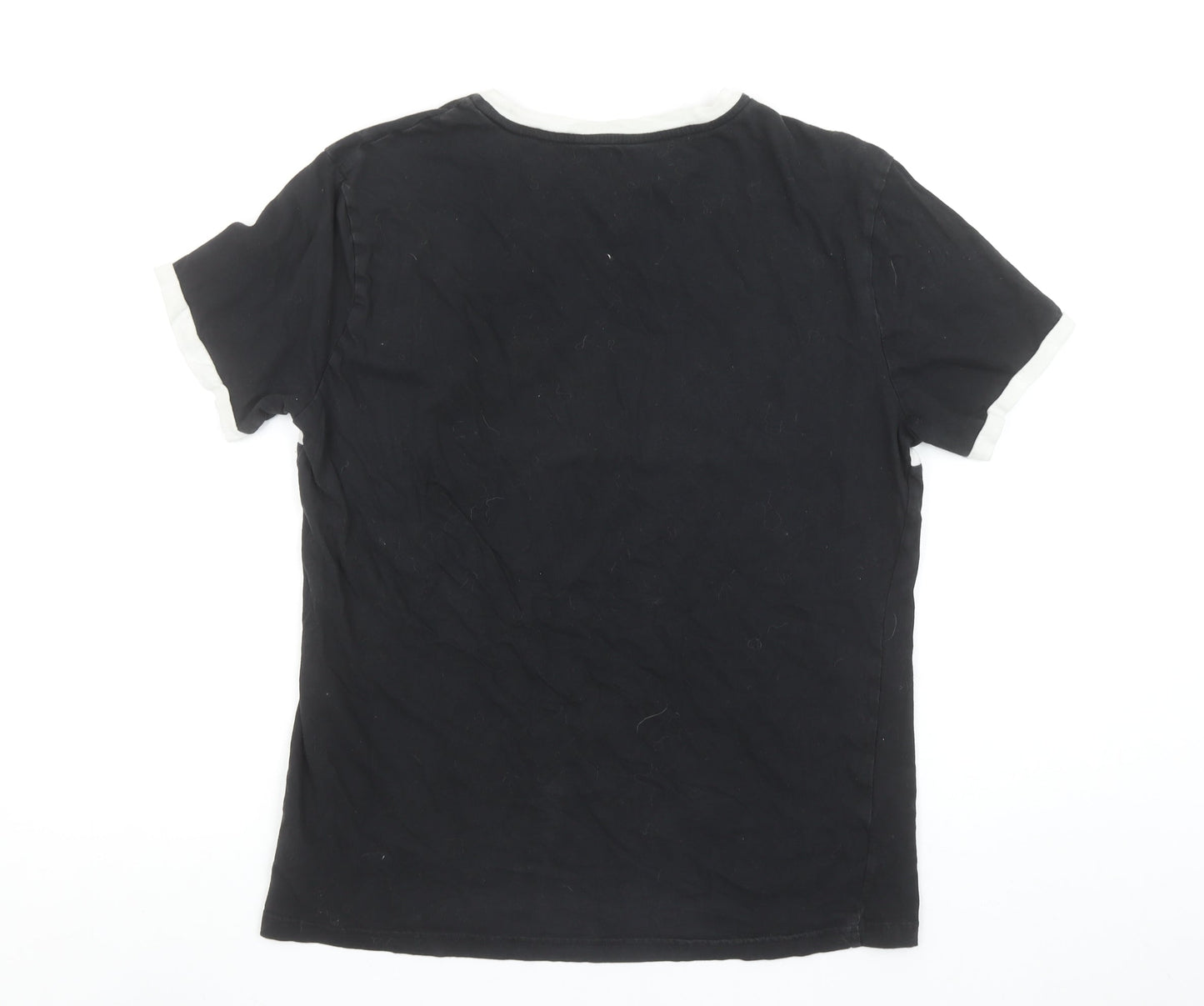 Mens UK Size M Tommy Hilfiger Black  Cotton T-Shirt