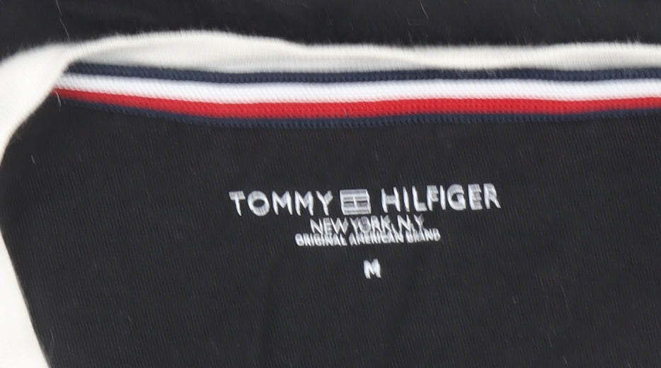 Mens UK Size M Tommy Hilfiger Black  Cotton T-Shirt