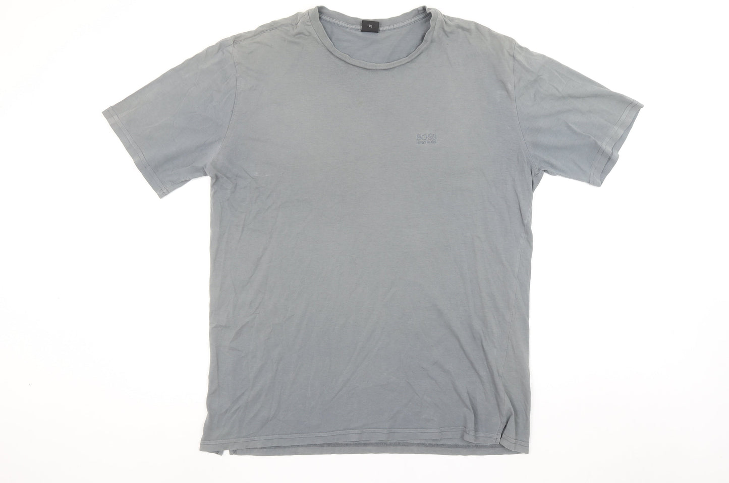 Hugo Boss Men's Grey XL Crew Neck Cotton Short Sleeve T-Shirt