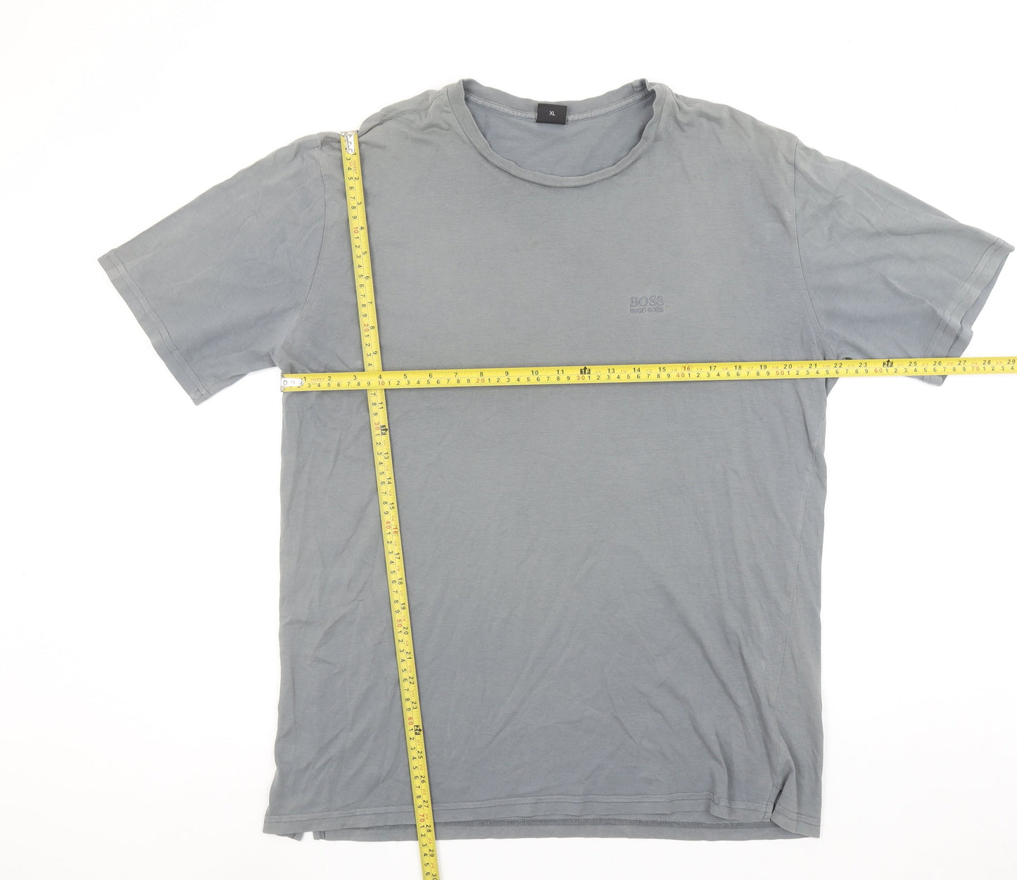 Hugo Boss Men's Grey XL Crew Neck Cotton Short Sleeve T-Shirt