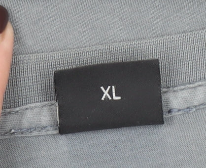 Hugo Boss Men's Grey XL Crew Neck Cotton Short Sleeve T-Shirt