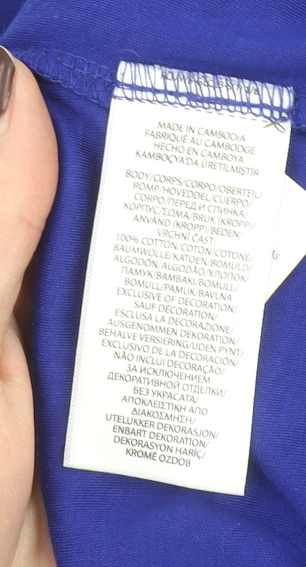 Ralph Lauren Men's Blue Slim Fit Cotton Polo Shirt Size M