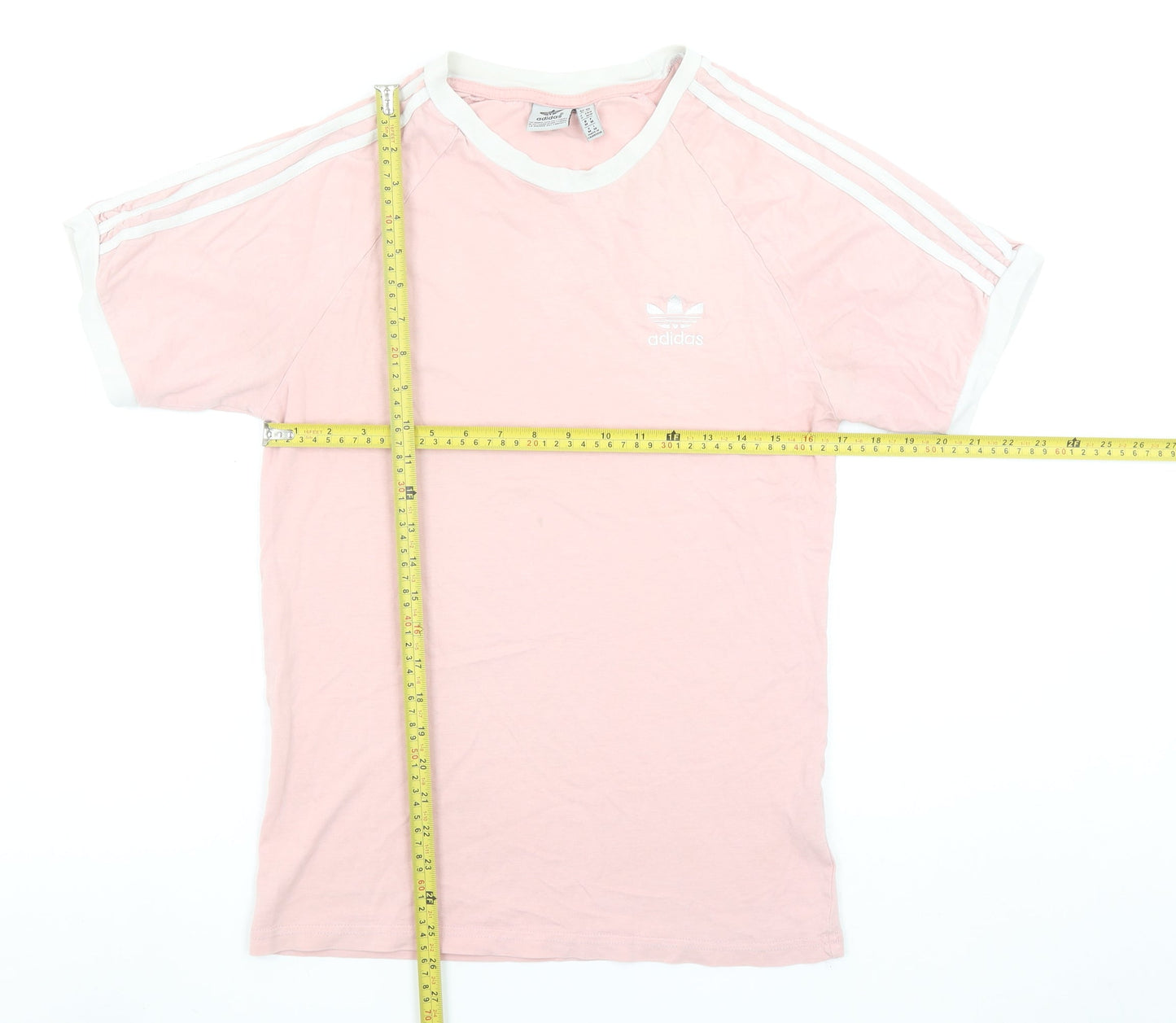 Adidas Womens Pink Short Sleeve Cotton Jersey Sports T-Shirt M
