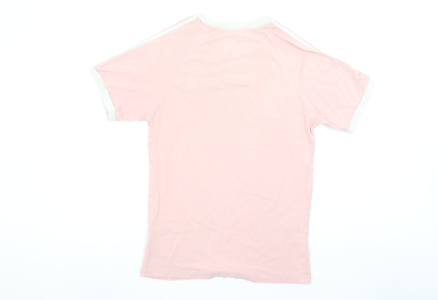 Adidas Womens Pink Short Sleeve Cotton Jersey Sports T-Shirt M