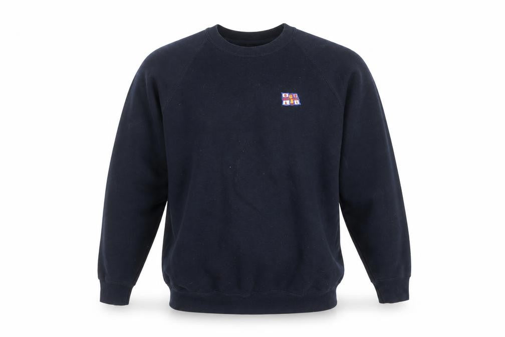 Russell Men's Black L Crew Neck Embroidered Sweatshirt
