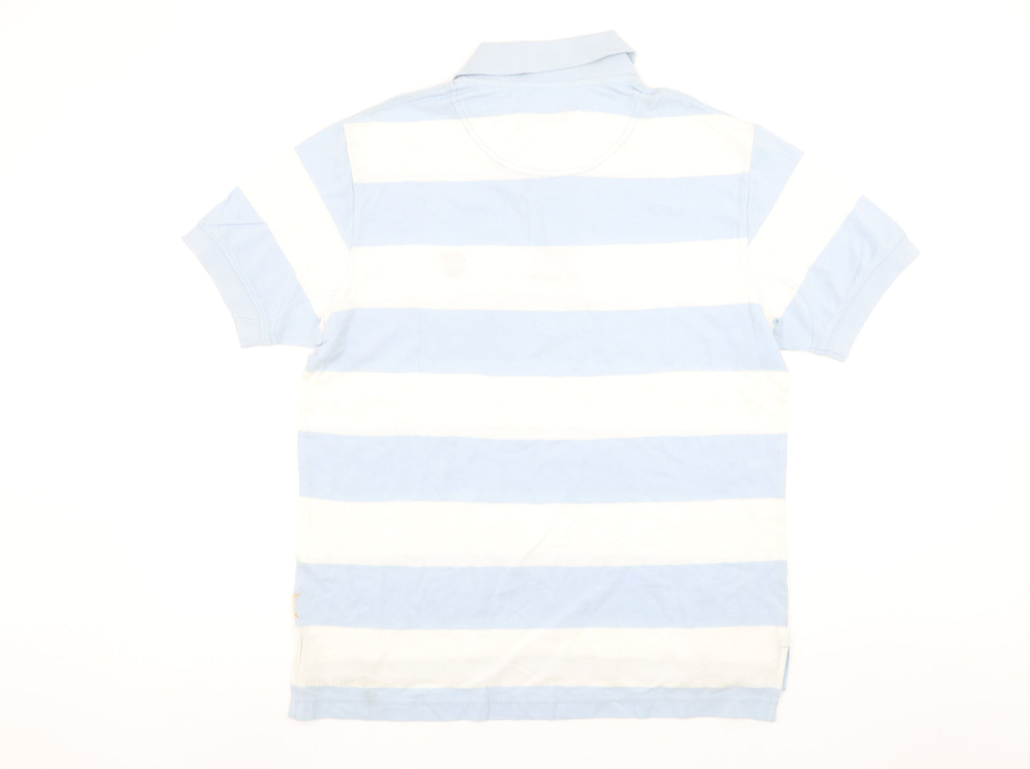 Timberland Men's Blue Striped Cotton Polo Shirt Size M