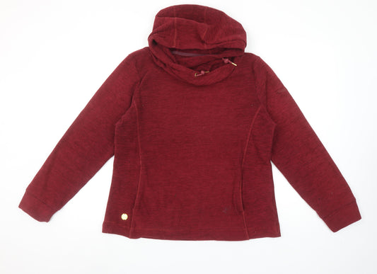 Regatta Women’s Red Hoodie Size 12 Pullover Long Sleeve Outdoor Hooded Sweatshirt