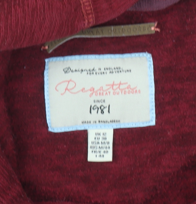 Regatta Women’s Red Hoodie Size 12 Pullover Long Sleeve Outdoor Hooded Sweatshirt