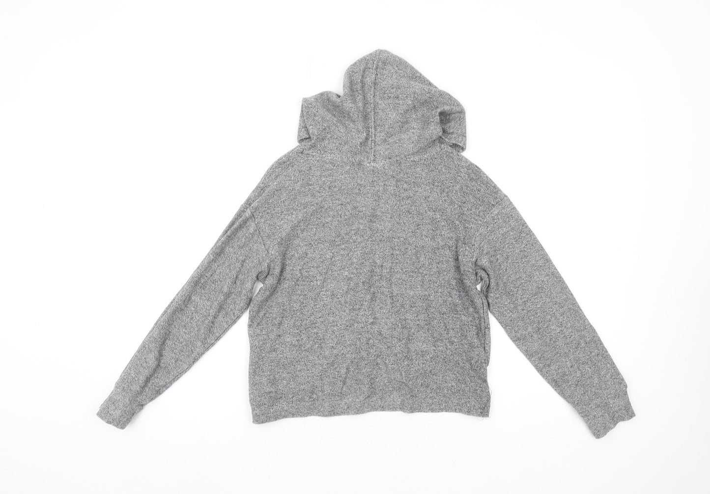 Converse Girls Grey Pullover Hoodie S 8-10 Years Logo Knit