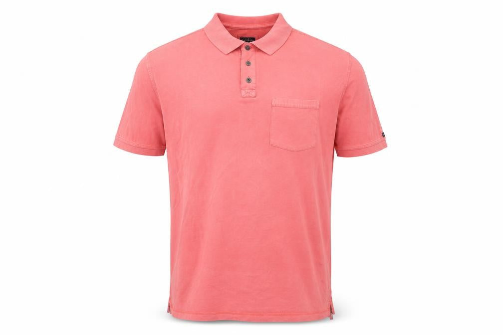 Gaz Man Men's Pink XL Short Sleeve Cotton Polo Shirt