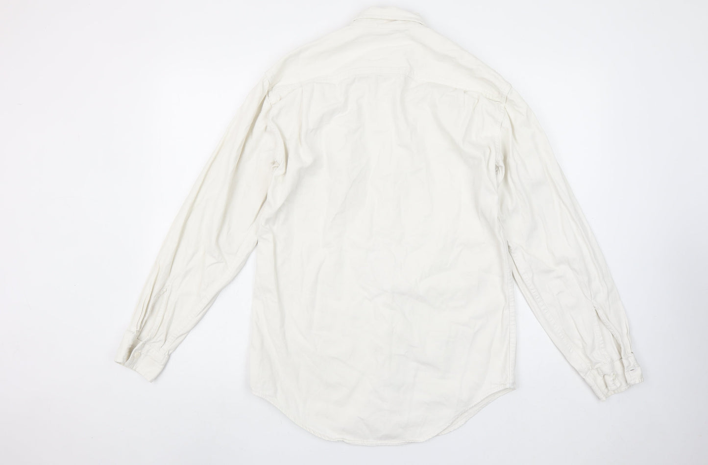 Levi's Men's White Long Sleeve Cotton Button-Up Shirt Size S