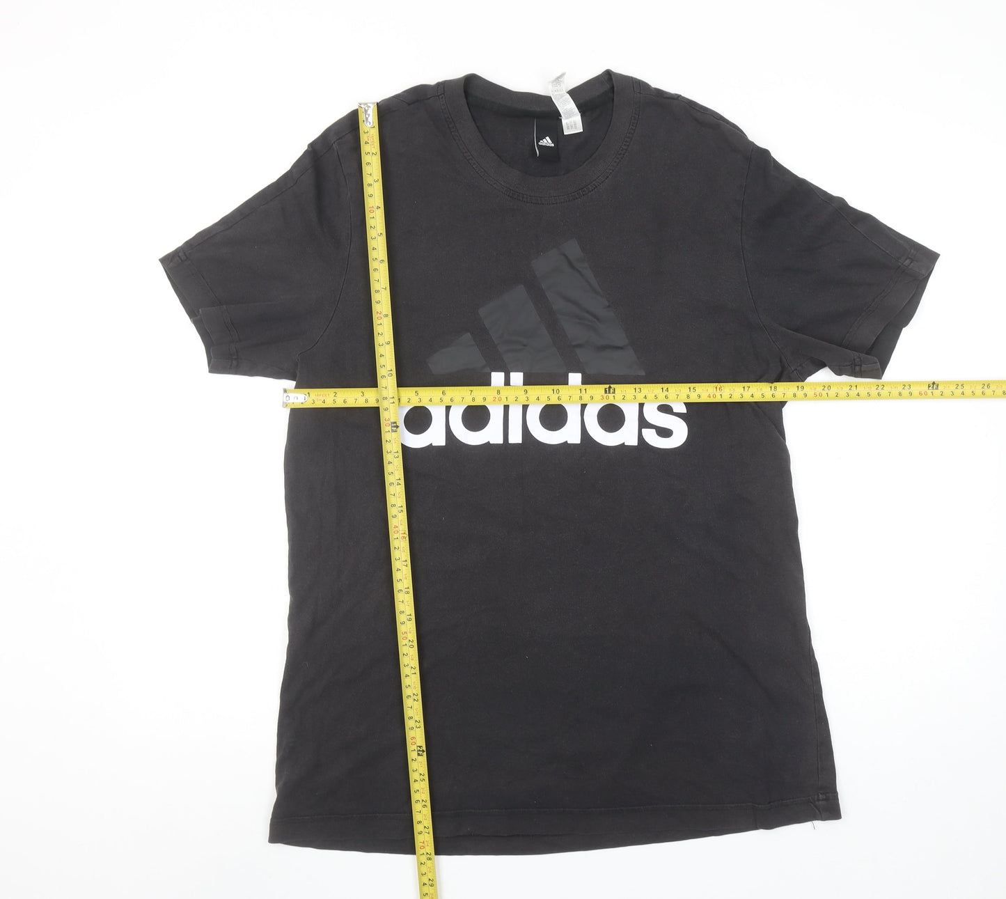 Adidas Men's Black Medium Sports Logo Cotton T-Shirt