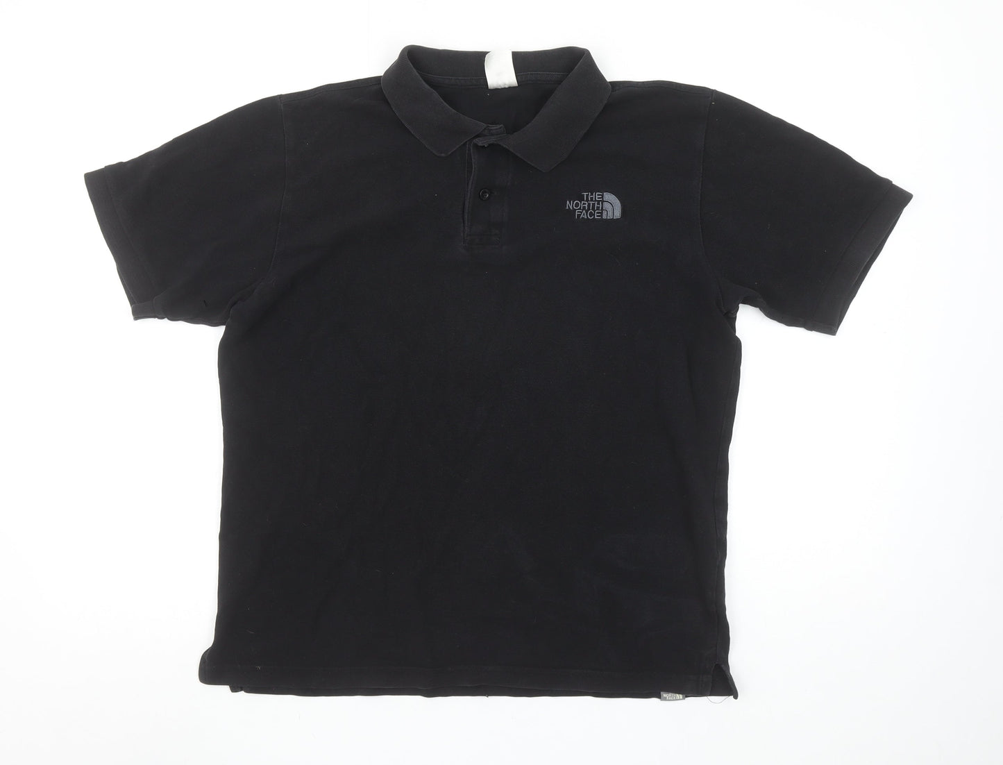 The North Face Men's Black Cotton Polo Shirt Size M Regular Fit