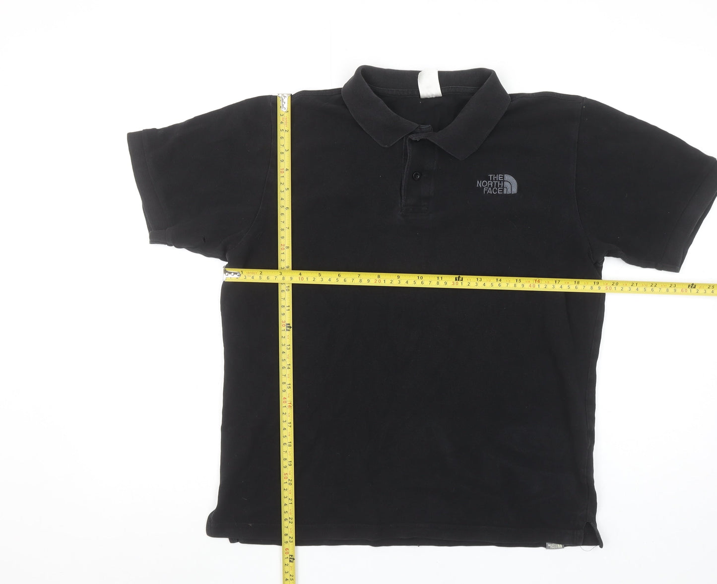 The North Face Men's Black Cotton Polo Shirt Size M Regular Fit