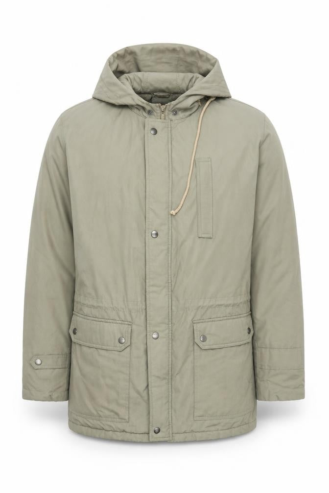 Rikson Touring Men’s Green Parka Jacket Size 54 Regular Fit Hooded