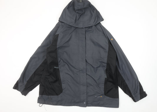 Regatta Women’s Grey Waterproof Hooded Rain Coat Size 18