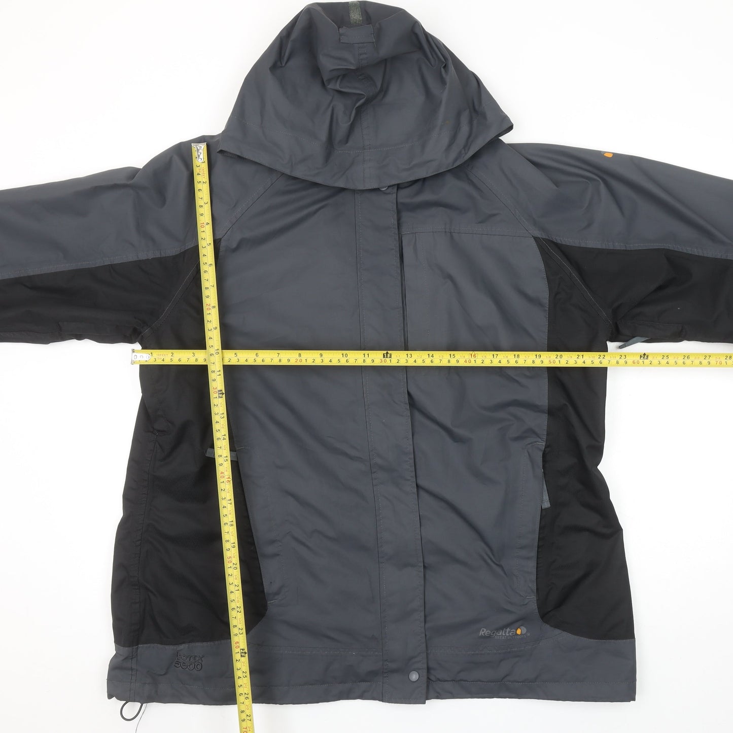 Regatta Women’s Grey Waterproof Hooded Rain Coat Size 18