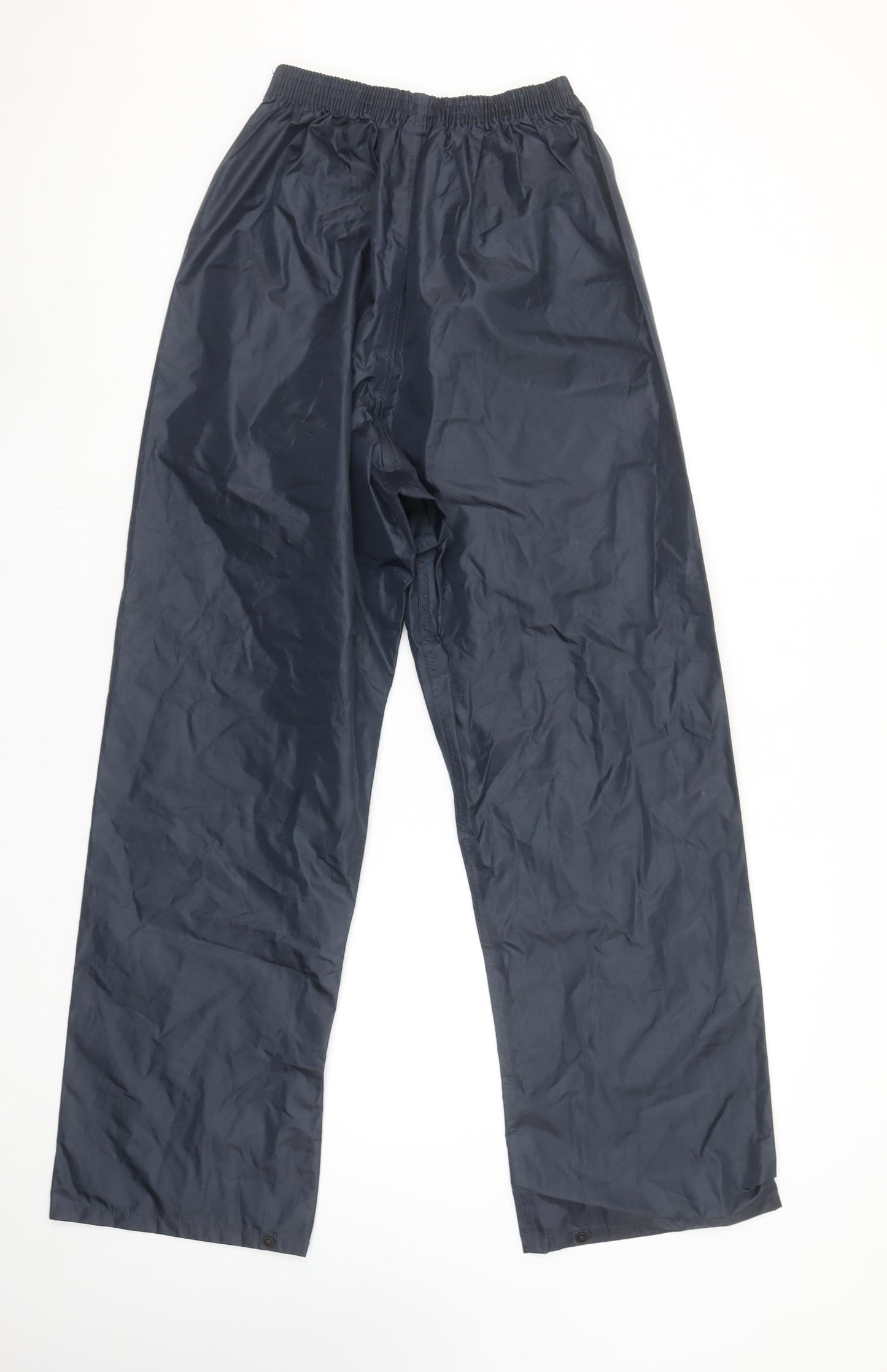 Regatta Mens Blue Waterproof Rain Trousers Size S 28in Elasticated Waist
