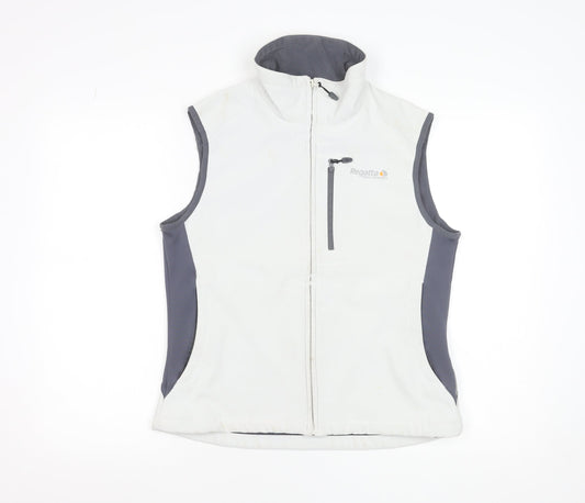 Regatta Womens White Softshell Waistcoat Size 14 Water Resistant Outdoor