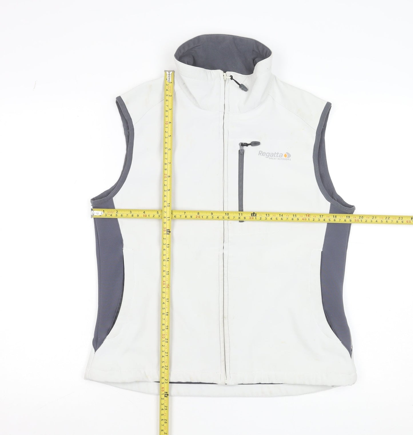 Regatta Womens White Softshell Waistcoat Size 14 Water Resistant Outdoor