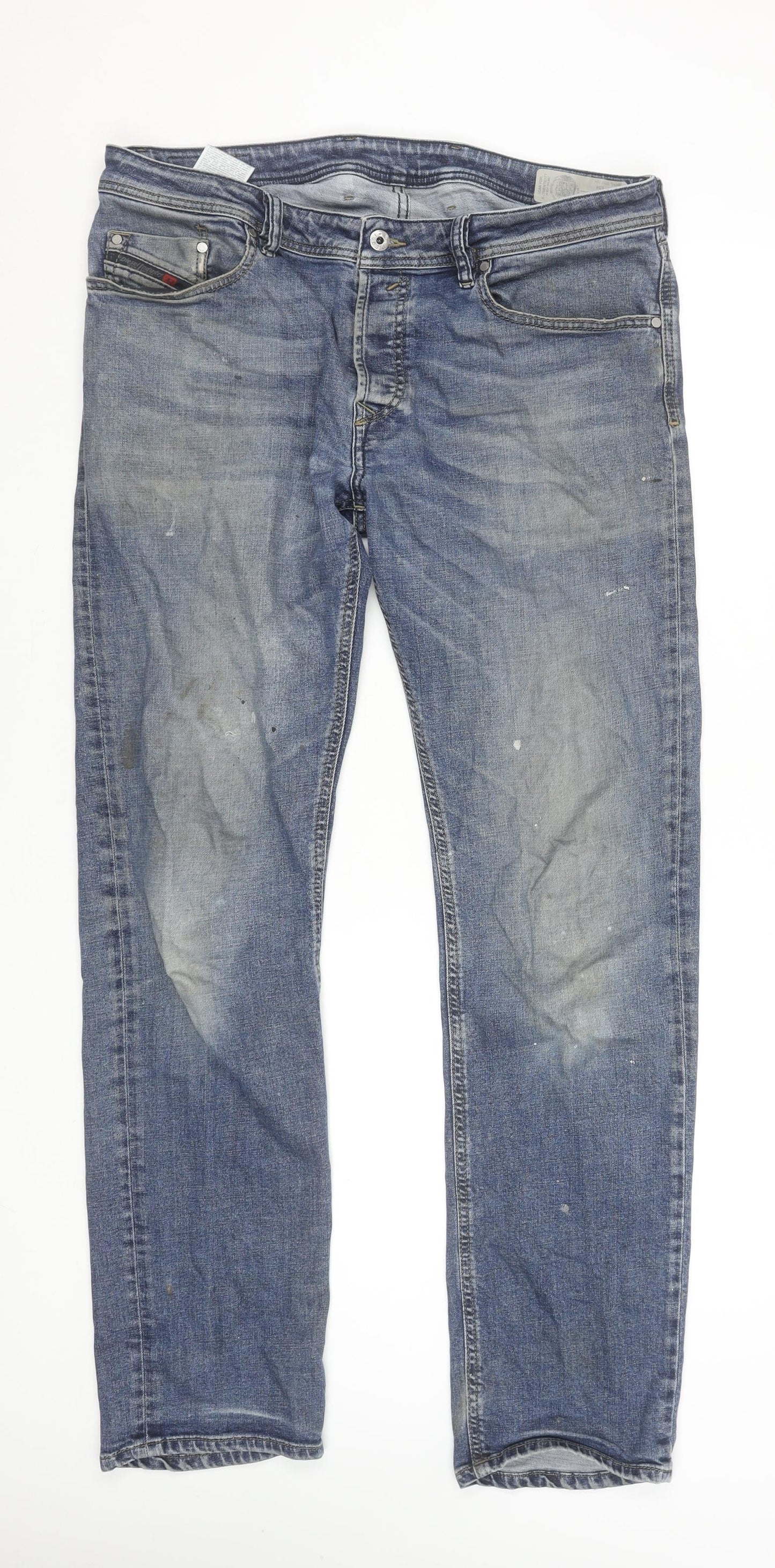 Diesel Men’s Blue Straight Leg Denim Jeans Size 36 Regular Fit