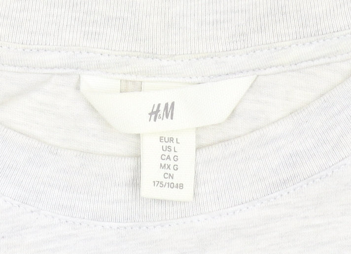 H&M Women's White 'New York East Coast' Basic T-Shirt Size L