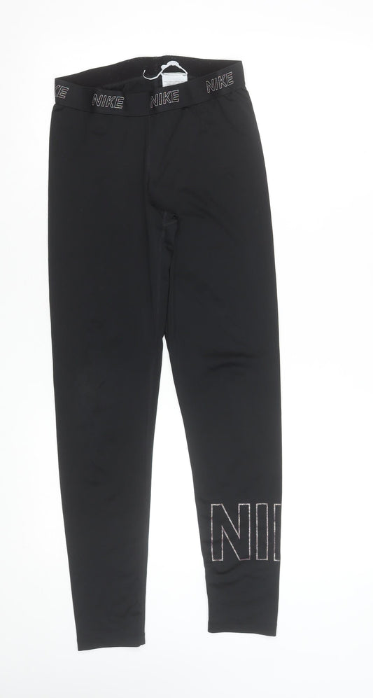 Nike Women's Black Dri-FIT Leggings Size M Athletic Performance