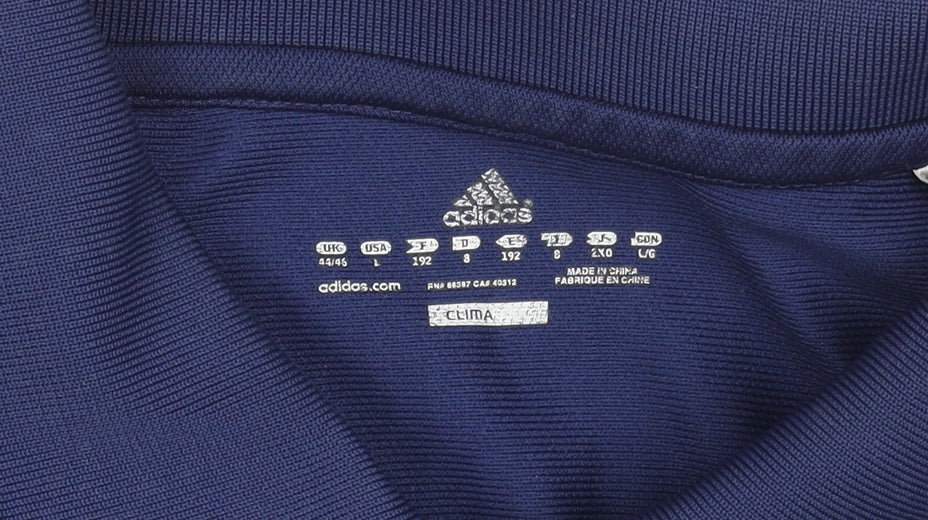 Adidas Men’s Blue 2XL Climalite Football Polo Shirt