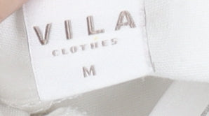 Vila Women White Slim Ankle Zip Jeans Size M