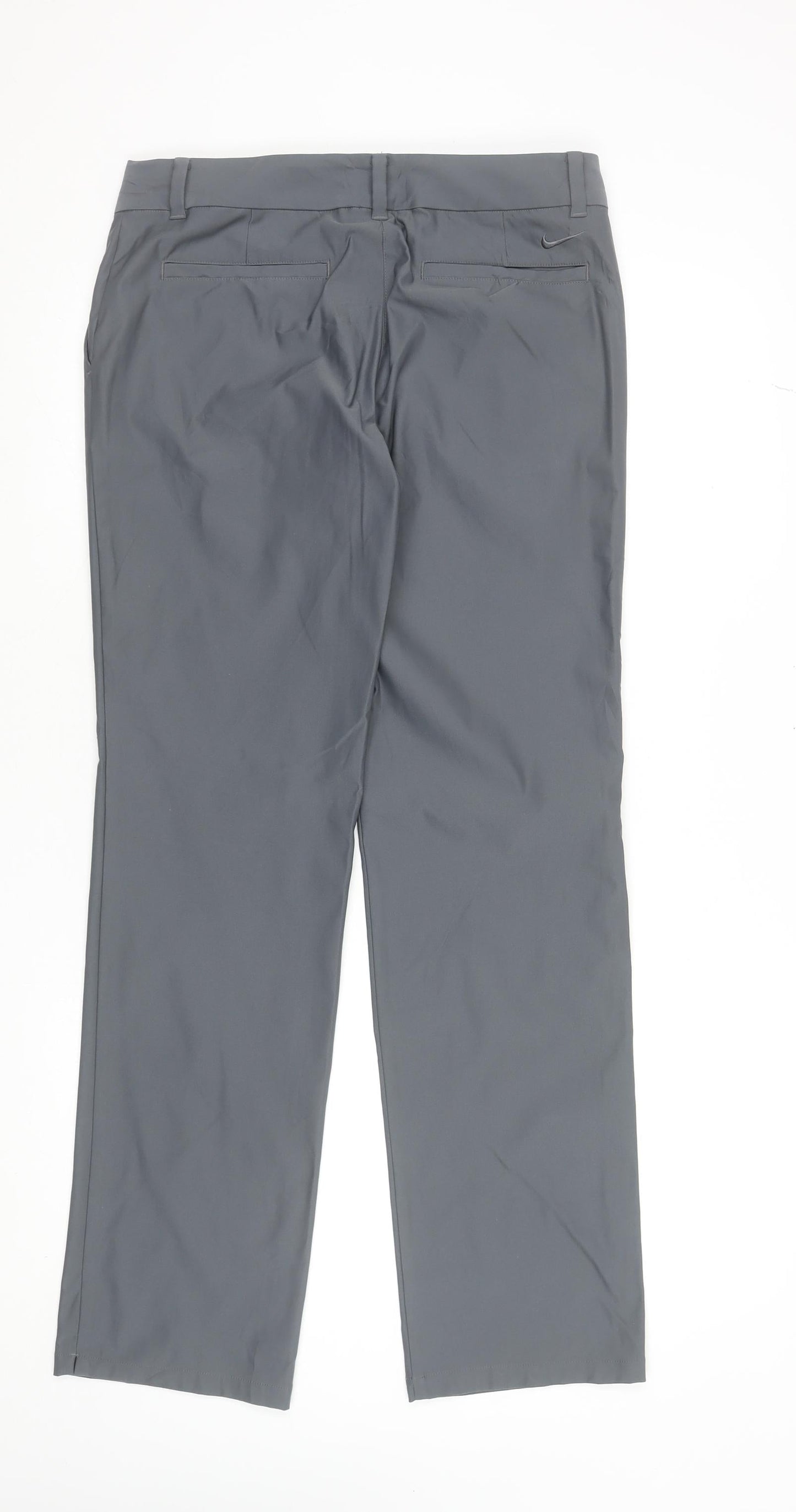Nike Golf Women’s Grey Dri-Fit Trousers UK 10 Straight Leg Polyester