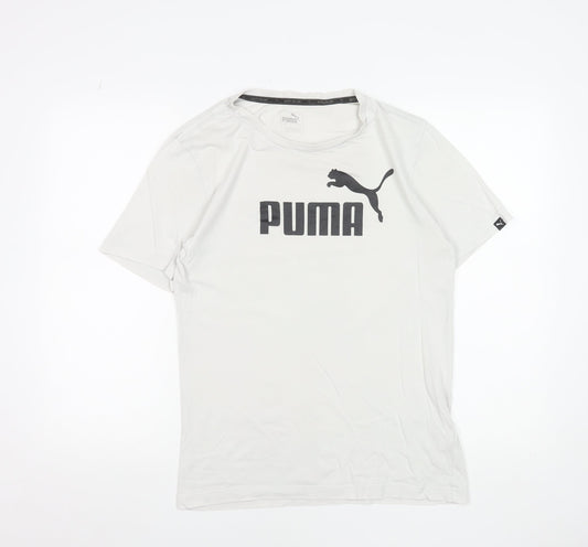 Mens UK Size S PUMA White  Cotton T-Shirt