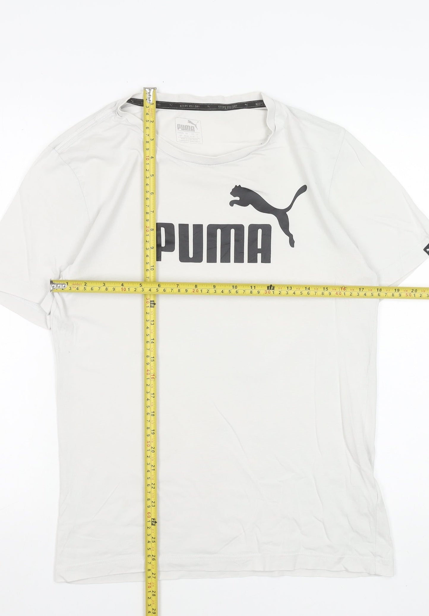 Mens UK Size S PUMA White  Cotton T-Shirt