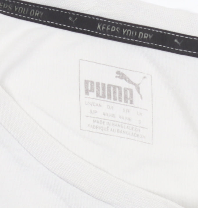 Mens UK Size S PUMA White  Cotton T-Shirt