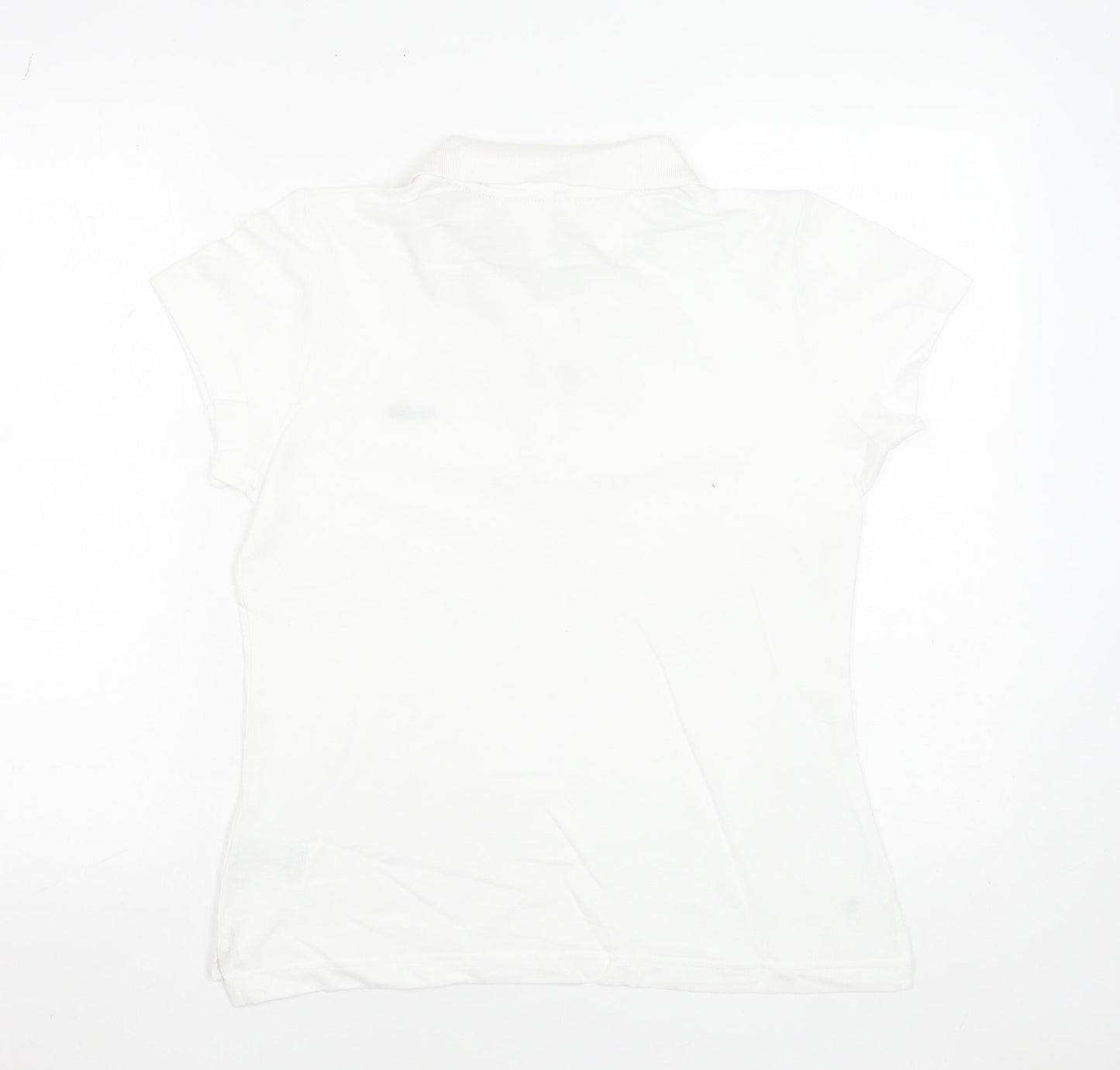 Reebok Women's White Polo Shirt Size 14 Short Sleeve Cotton
